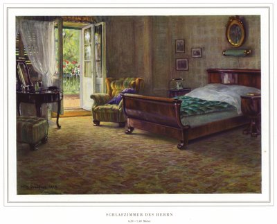 Teppeprodusenters virksomhet Halvmåne teppefabrikk av Koch und Te Kock (farge litho) av Wilhelm Ludwig Heinrich Claudius