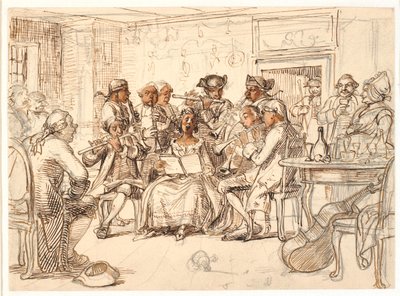 Bellmans motiv: Konserten på «3 Byttor», Fredmans epistel nr. 51 av Wilhelm Marstrand