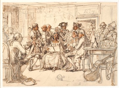 Bellmans motiv: Konserten på «3 Byttor», Fredmans epistel nr. 51 av Wilhelm Marstrand