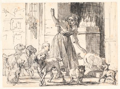 De påtrengende frierne av Wilhelm Marstrand