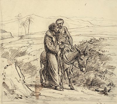 Den barmhjertige samaritan følger de sårede av Wilhelm Marstrand