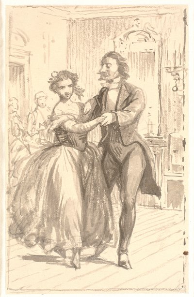 Det første par på ballet av Wilhelm Marstrand