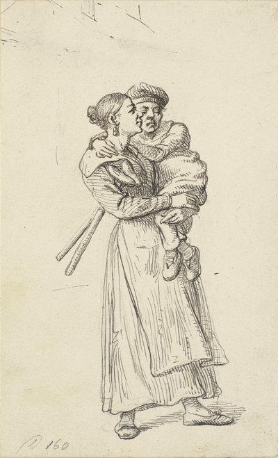 En kvinne bærer en krøpling av Wilhelm Marstrand