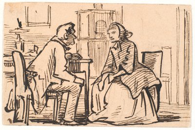 Enkens besøk av Wilhelm Marstrand