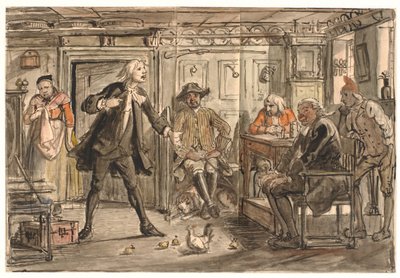 Erasmus Montanus disputerer med Per Degn av Wilhelm Marstrand