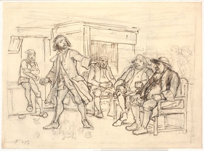 Erasmus Montanus disputerer med Per Degn av Wilhelm Marstrand