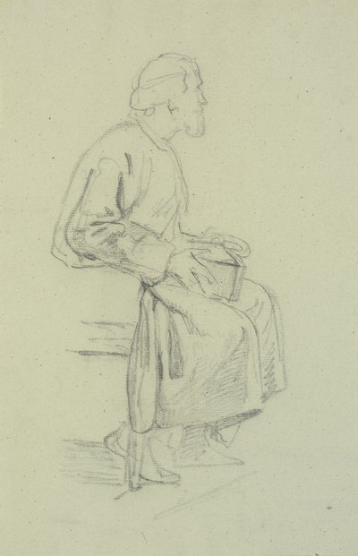 Figurstudier. Sittende gammel mann av Wilhelm Marstrand