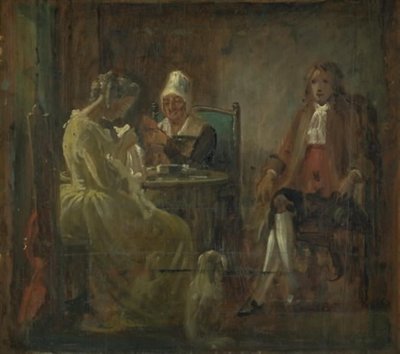 Frierens besøk. Drakter fra Holbergs tid av Wilhelm Marstrand