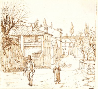 Gate i Roma eller i en by i nærheten av Roma av Wilhelm Marstrand