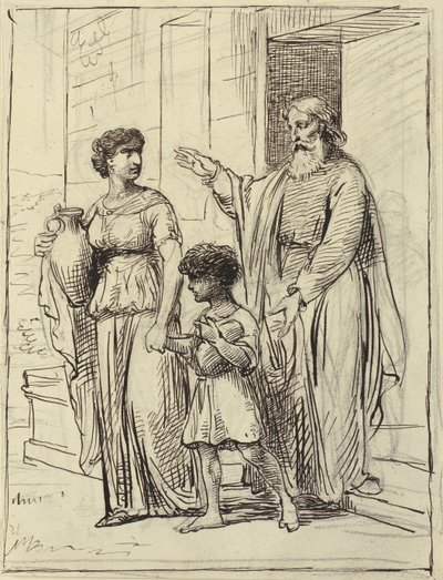 Hagar og Ismael forlater Abraham av Wilhelm Marstrand