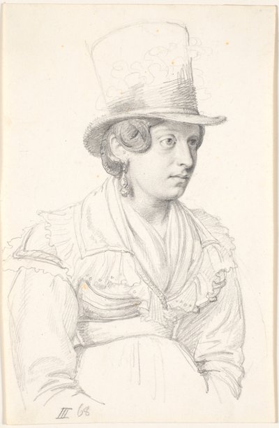Italiensk kvinne med topphatt av Wilhelm Marstrand