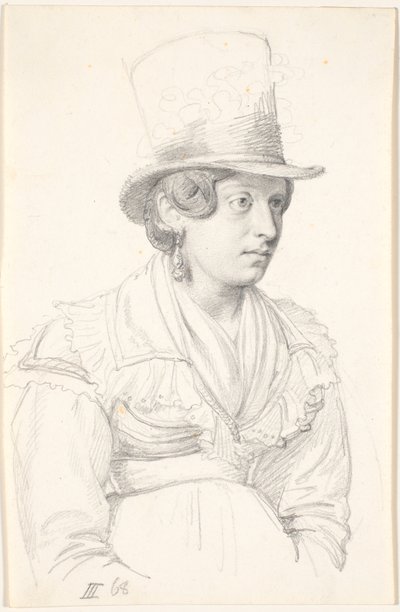 Italiensk kvinne med topphatt av Wilhelm Marstrand