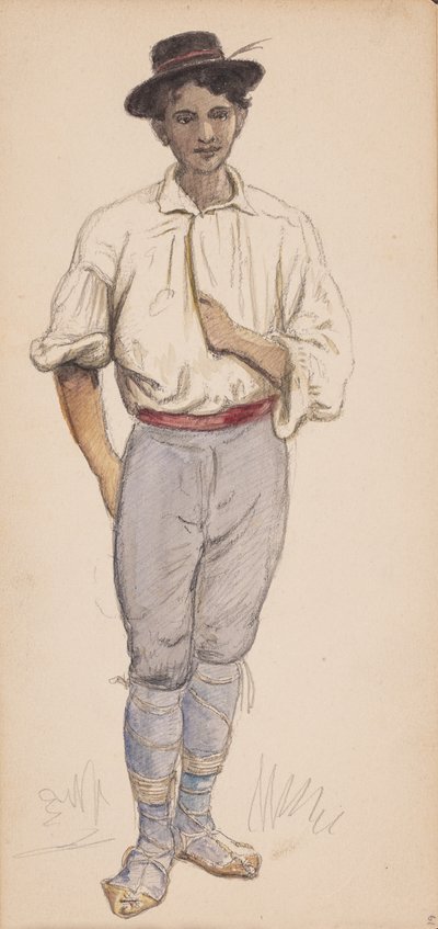 Italiensk bonde eller gjeter av Wilhelm Marstrand