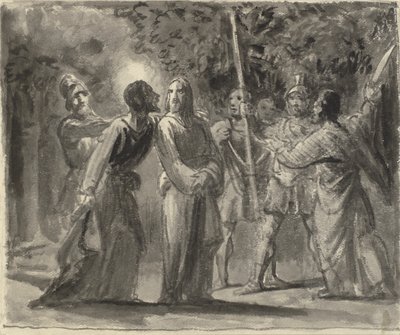 Jesus blir kysset av Judas i Getsemane hage av Wilhelm Marstrand
