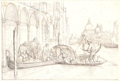 Lander ved Canal Grande i Venezia av Wilhelm Marstrand