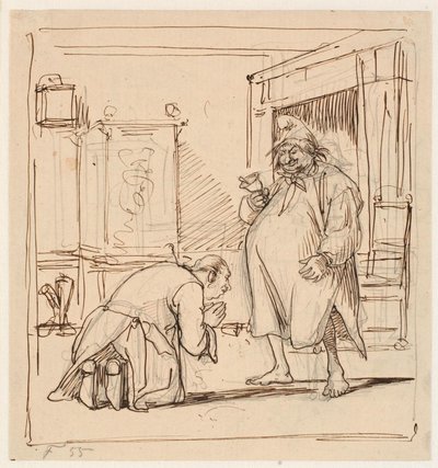Peder Paars 1. bok 4. sang. Per Degn er reddet fra namsmannen av Wilhelm Marstrand