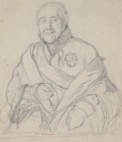 Portrettstudie av privatråd Bornemann av Wilhelm Marstrand