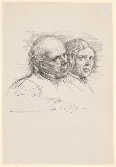 Portrettstudie av to svenske bønder av Wilhelm Marstrand