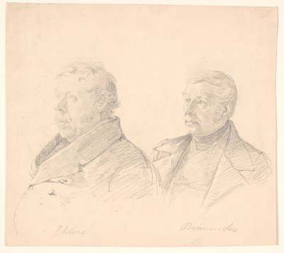 Portretter av to innbyggere i Roskilde "Ehlers" og "Brünniche av Wilhelm Marstrand