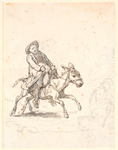 Prest på galopperende esel av Wilhelm Marstrand