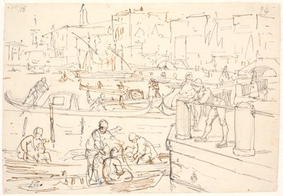 Scene på Riva i Venezia av Wilhelm Marstrand