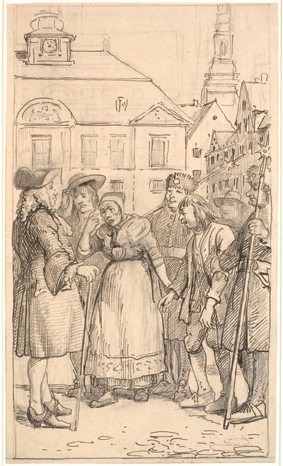 Sluttscenen til The Pledged Peasant Boy av Wilhelm Marstrand