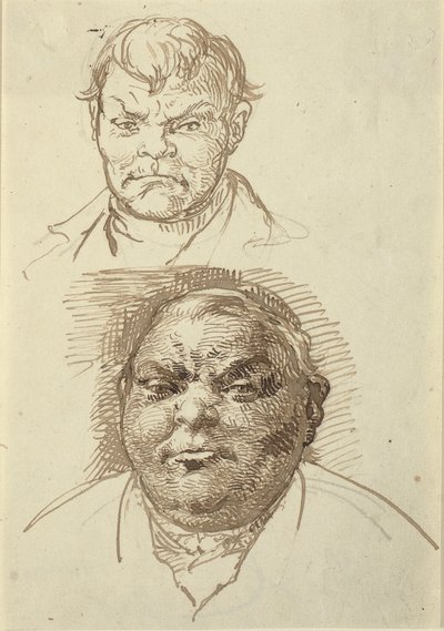 To mannlige hoder av Wilhelm Marstrand