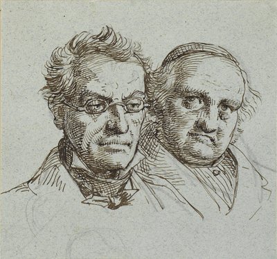 To mannlige hoder av Wilhelm Marstrand