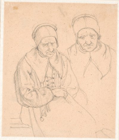 To studier av en gammel svensk kone av Wilhelm Marstrand