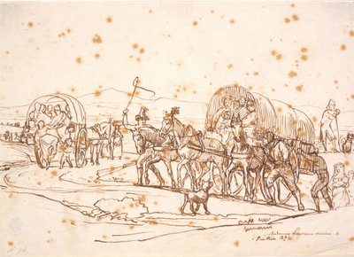 Toget gjennom Kampanjen til en kirkefeiring for "Madonna dellamore divina i Pintsen 39" av Wilhelm Marstrand