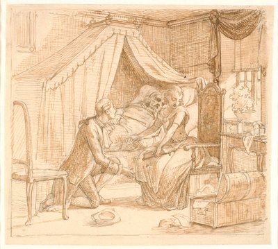 Forlovelse ved en sykeseng av Wilhelm Marstrand