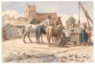 Ved brønnen utenfor bygda av Wilhelm Marstrand