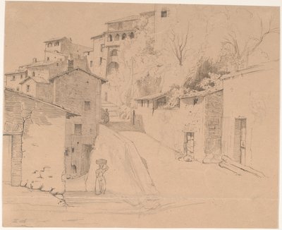 Via Piave med La Porta Su i Olevano Romano av Wilhelm Marstrand