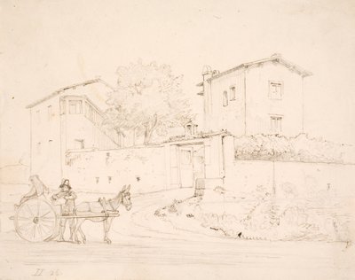 Eselvogn utenfor Porta del Popolo av Wilhelm Marstrand