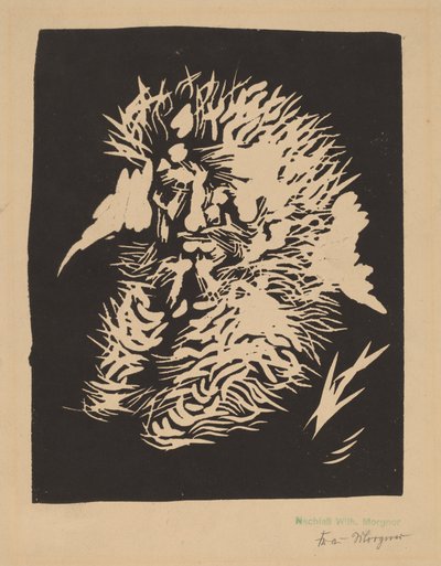 Skjeggete mann av Wilhelm Morgner