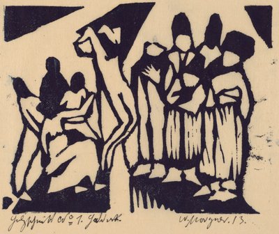 Korsfestelse I av Wilhelm Morgner