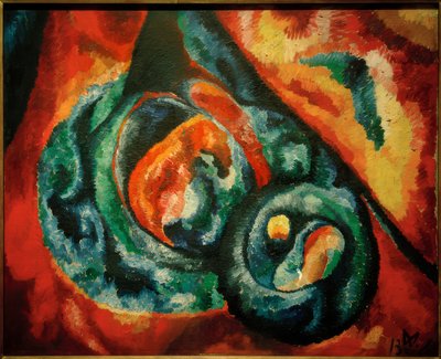 Flott astral komposisjon I. av Wilhelm Morgner