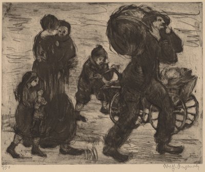 Flyktningfamilie av Wilhelm Oesterle
