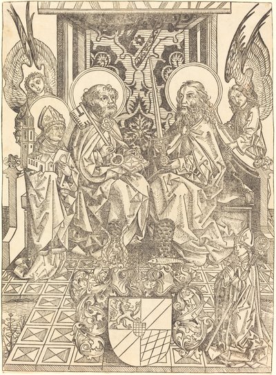 De hellige Peter og Paulus under en baldakin av Wilhelm Pleydenwurff