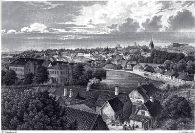 Utsikt over Dorpat, ca. 1850 av Wilhelm Siegfried Stavenhagen
