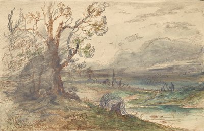 landskap ved elva av Wilhelm Steinfeld
