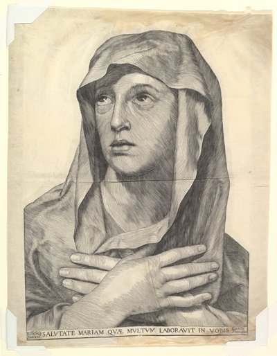 Byste av Maria med kryssede hender.n.d. av Wilhelm Traut