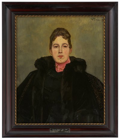 Portrett av en ukjent dame av Wilhelm Trübner