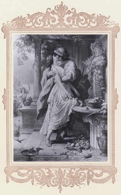 Dora, Alexis og Dora (litho) av Wilhelm von (after) Kaulbach