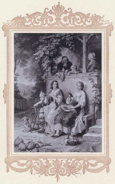 Friederike, sannhet og poesi (litho) av Wilhelm von (after) Kaulbach
