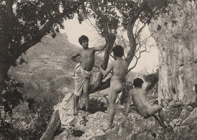 studie av mannlige nakenbilder, ca. 1900 av Baron Wilhelm von Gloeden