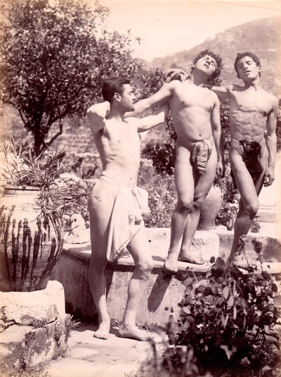 studie av mannlige nakenbilder, ca. 1900 av Baron Wilhelm von Gloeden