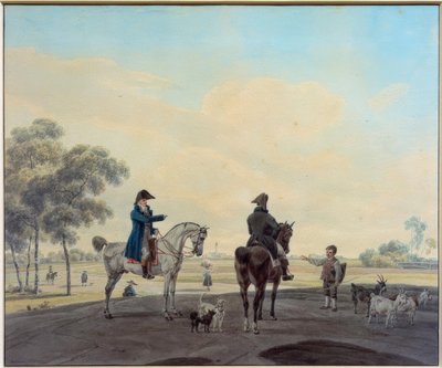 To ryttere foran et landskap av Wilhelm von Kobell