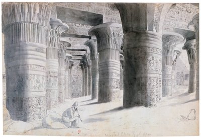 'Portico of Esuch, Egypt', 1822 av Wilkinson