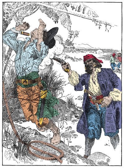 Piratbosetning fra «Sir Henry Morgan, Buccaneer» av Will Crawford